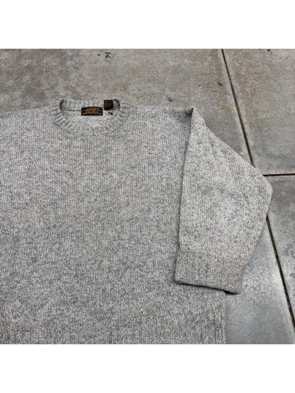 vintage eddie bauer wool beige knit sweater size large - Picture 2 of 3